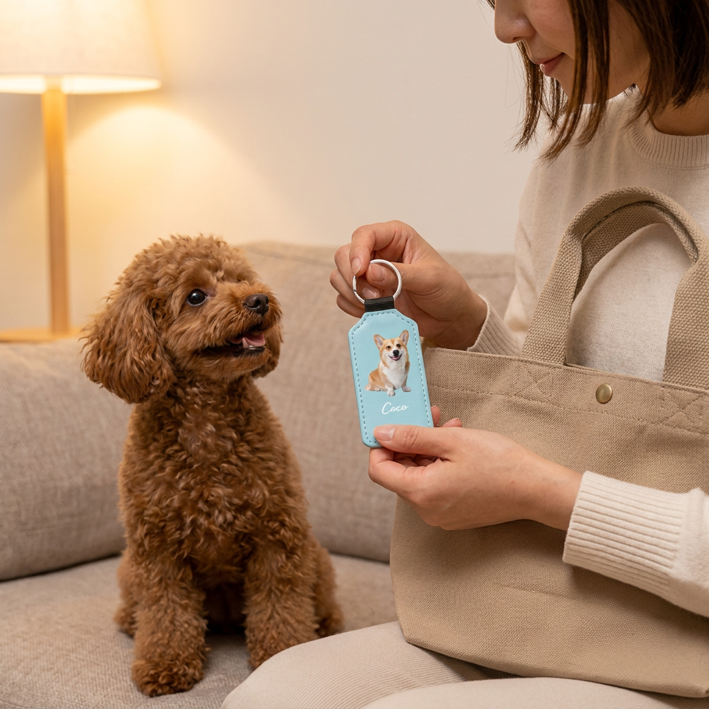 【名入れ対応】ペット写真キーホルダー|犬・猫オリジナル写真入り|うちの子グッズ・誕生日ギフトに人気 | Inujoy